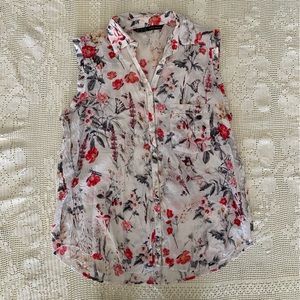 Zara Strawberry Garden Print top